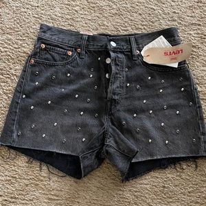 Studded Levi's Wedgie cutoffs